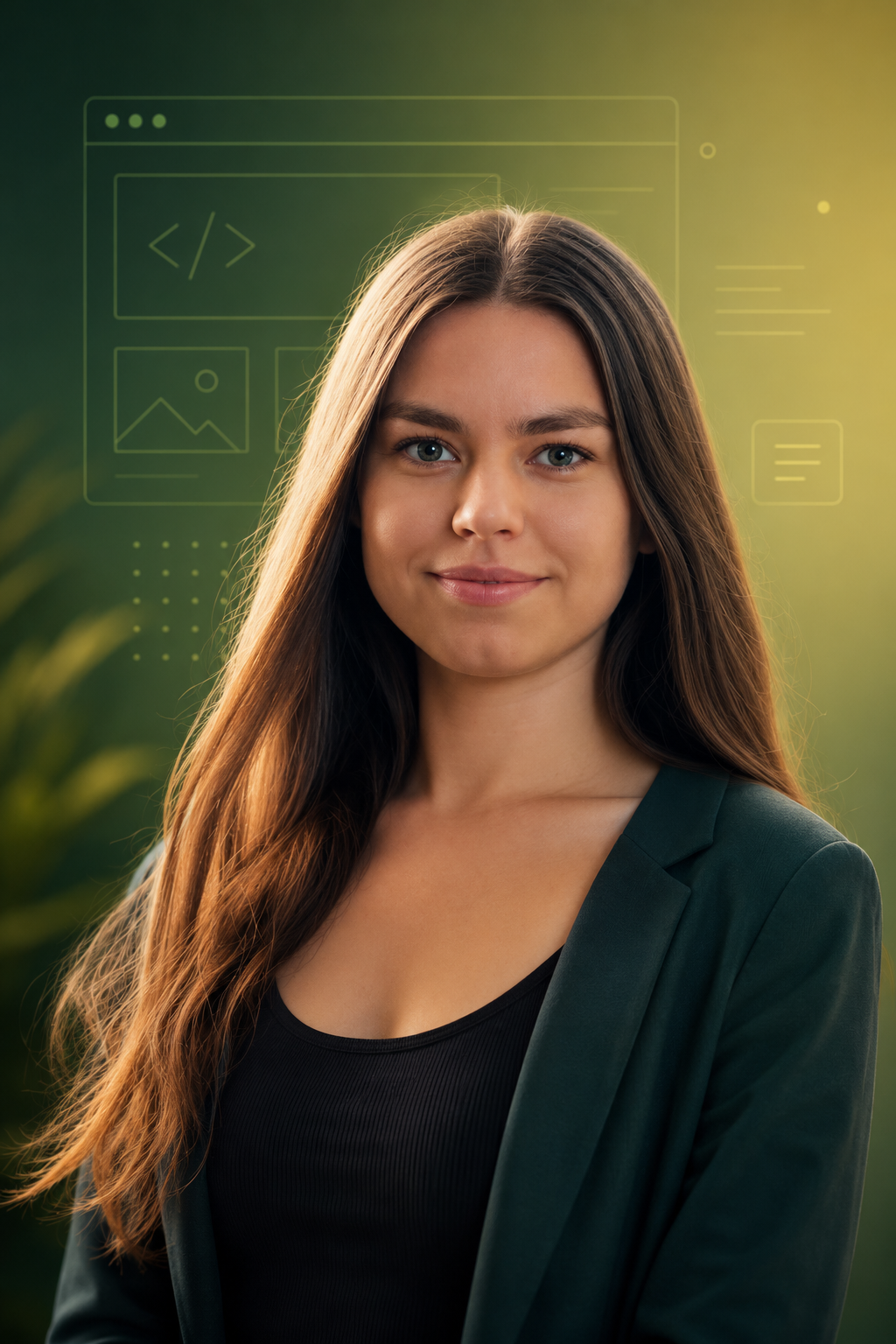 Portrait of Rebeca Noemi Dumitrache, freelance web designer based in Germany
